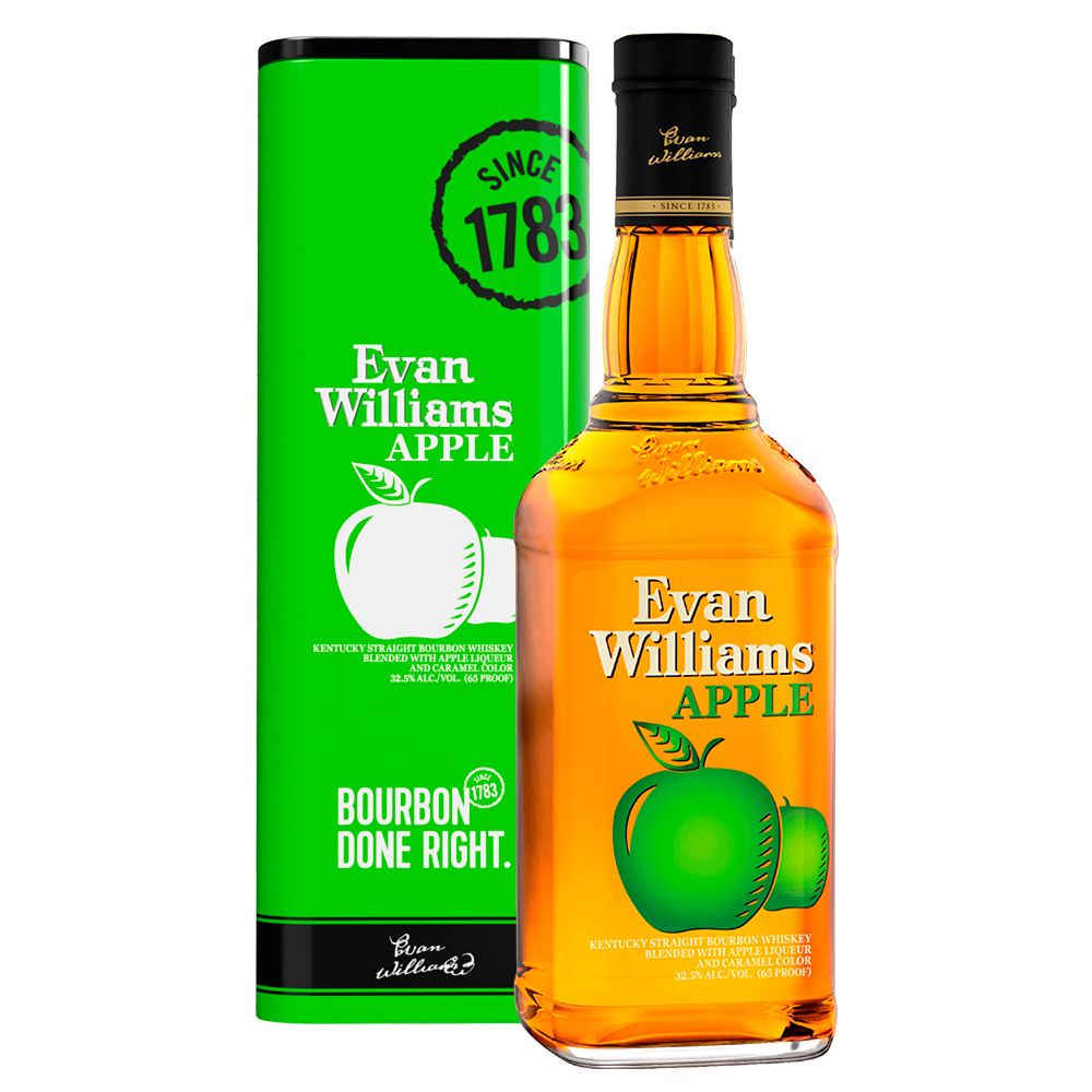 WHISKY EVAN WILLIAMS BOTELLA VIDRIO 750 CC APPLE 35° - 1
