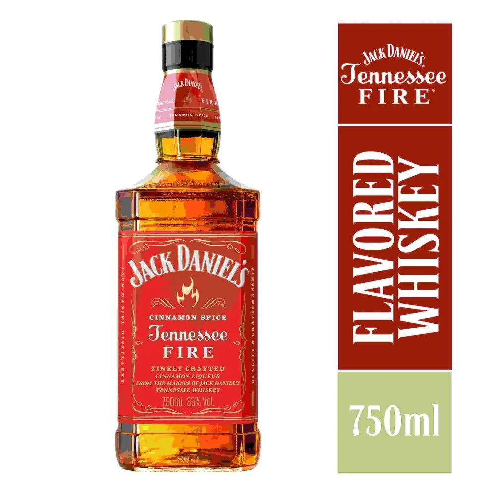 WHISKY JACK DANIEL'S BOTELLA VIDRIO 750 CC DANIELS FIRE 40° WHISKEY - 1