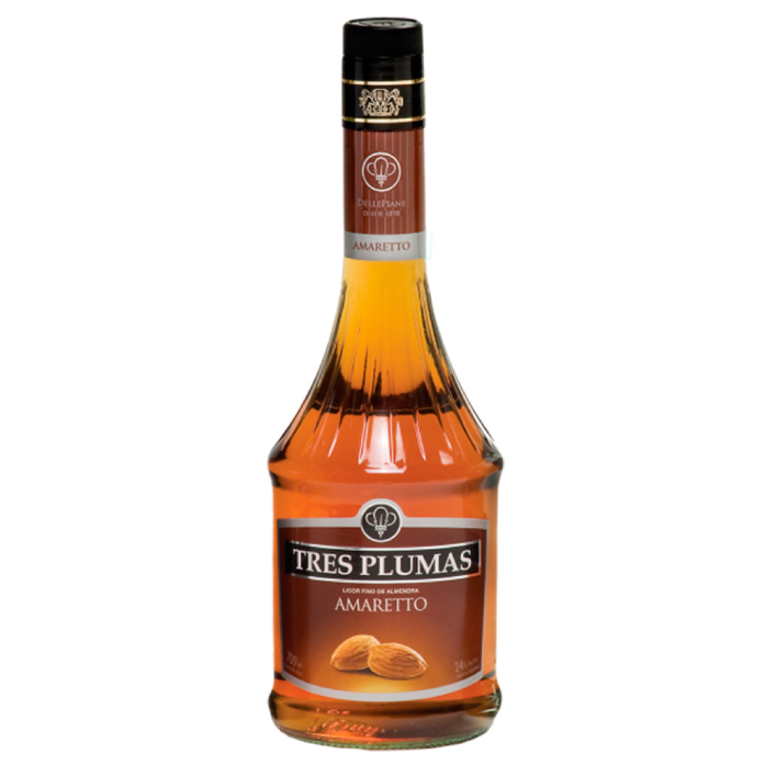 LICOR AMARETTO TRES PLUMAS BOTELLA VIDRIO 700 CC 24° - 1