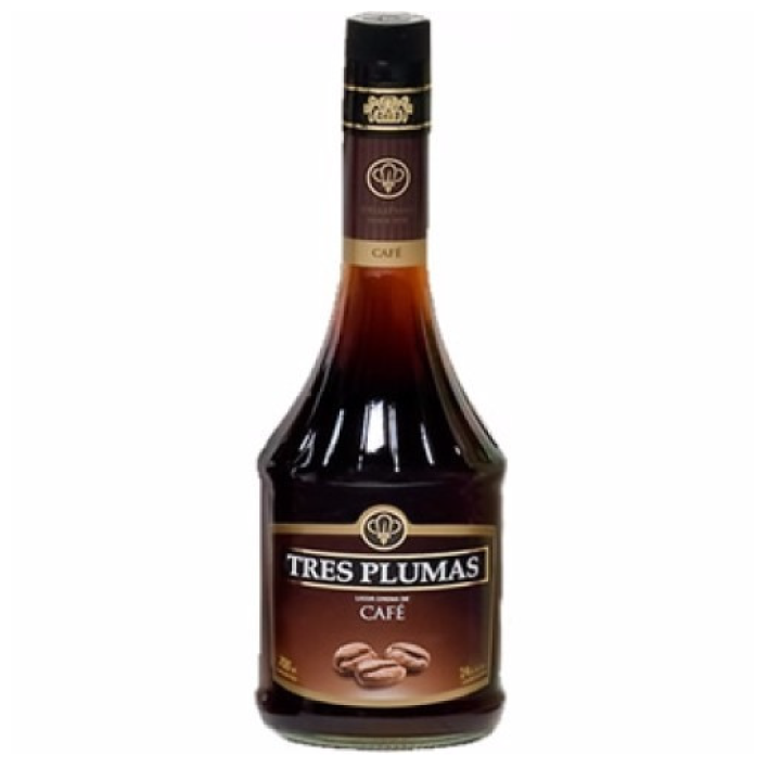LICOR CAFE TRES PLUMAS BOTELLA VIDRIO 700 CC 24° - 1