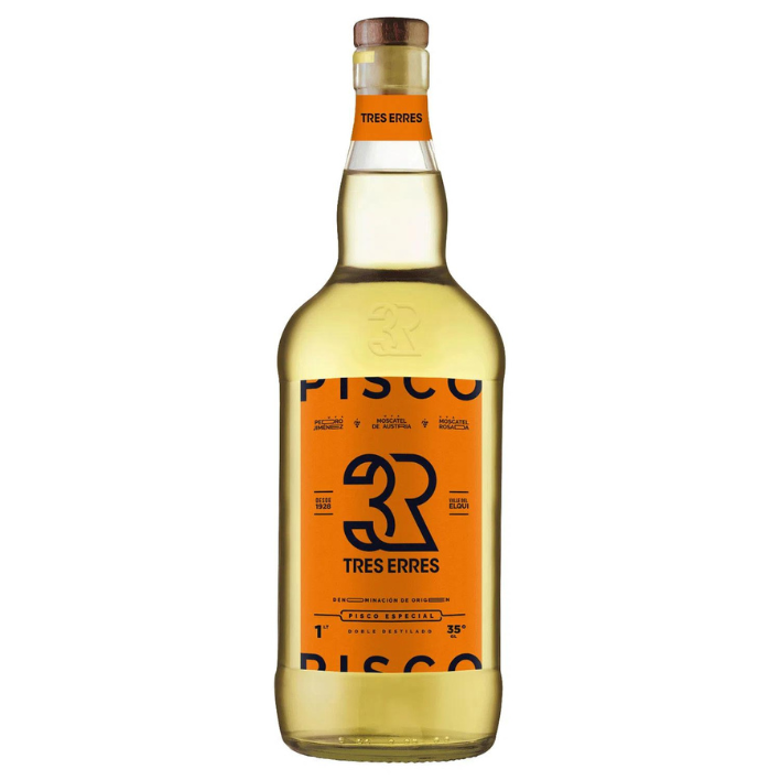 PISCO TRES ERRES BOTELLA VIDRIO 1000 CC 35° - 1