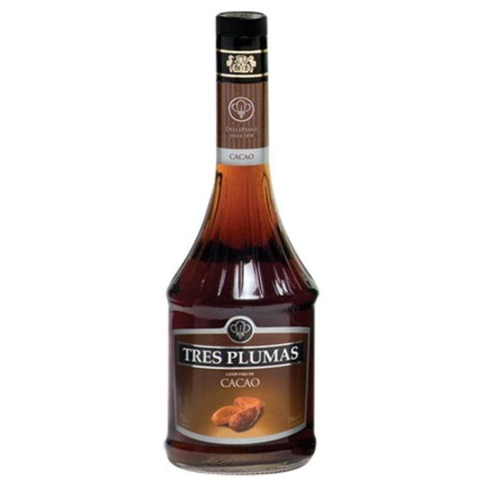 LICOR CACAO TRES PLUMAS BOTELLA VIDRIO 700 CC 24° - 1