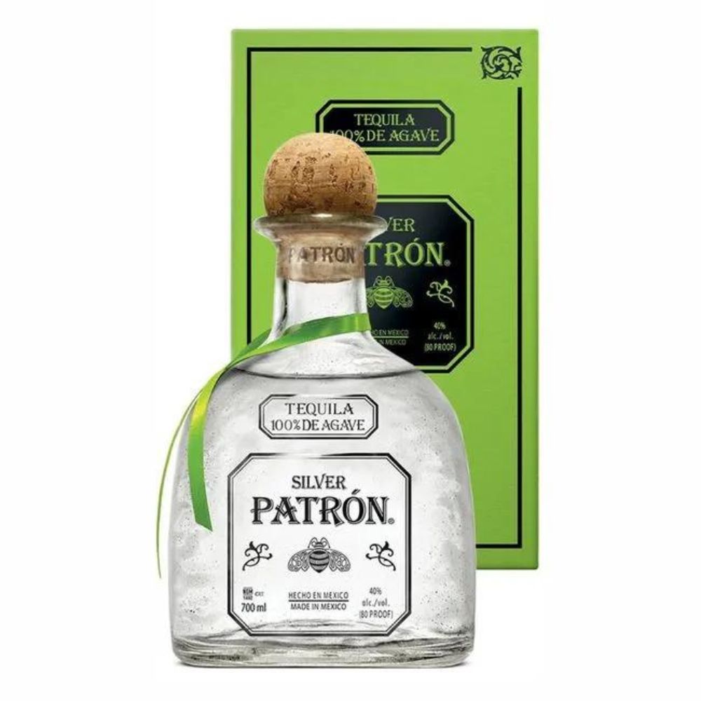 TEQUILA SILVER PATRON BOTELLA VIDRIO 750 CC 35° - 1