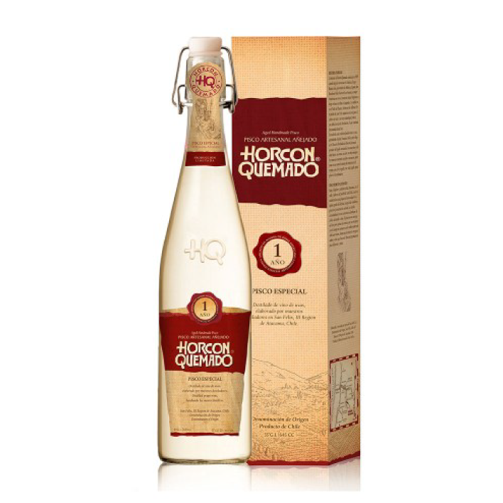 PISCO HORCON QUEMADO BOTELLA VIDRIO 645 CC 35° - 1