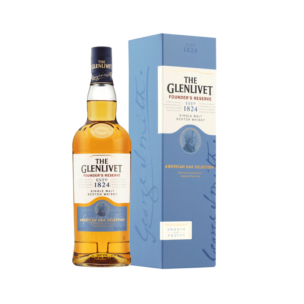 WHISKY SINGLE MALT THE GLENLIVET BOTELLA VIDRIO 700 CC FOUNDER 40° - 1