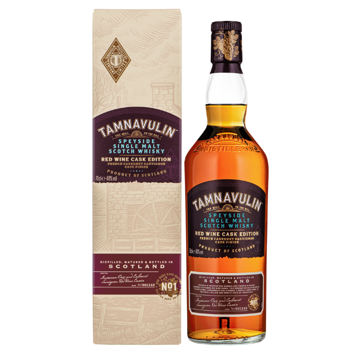 WHISKY TAMNAVULIN BOTELLA VIDRIO 700 CC RED WINE CASK 40° - 1