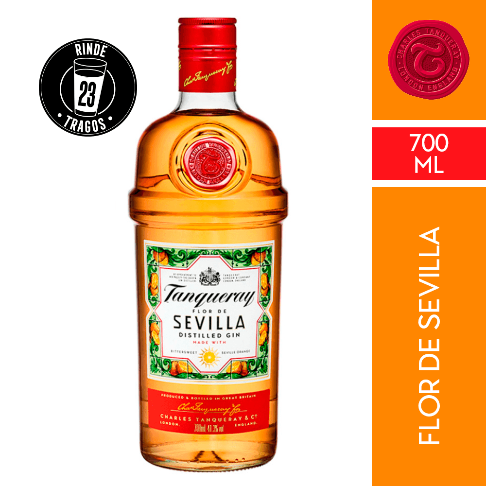 GIN TANQUERAY BOTELLA VIDRIO 700 CC SEVILLA 41° - 1