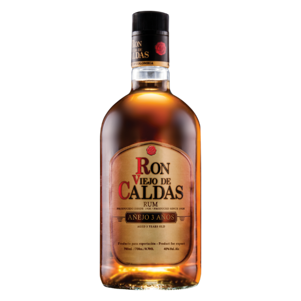RON VIEJO DE CALDAS BOTELLA VIDRIO 700 CC 3 AÑOS 40° - 3