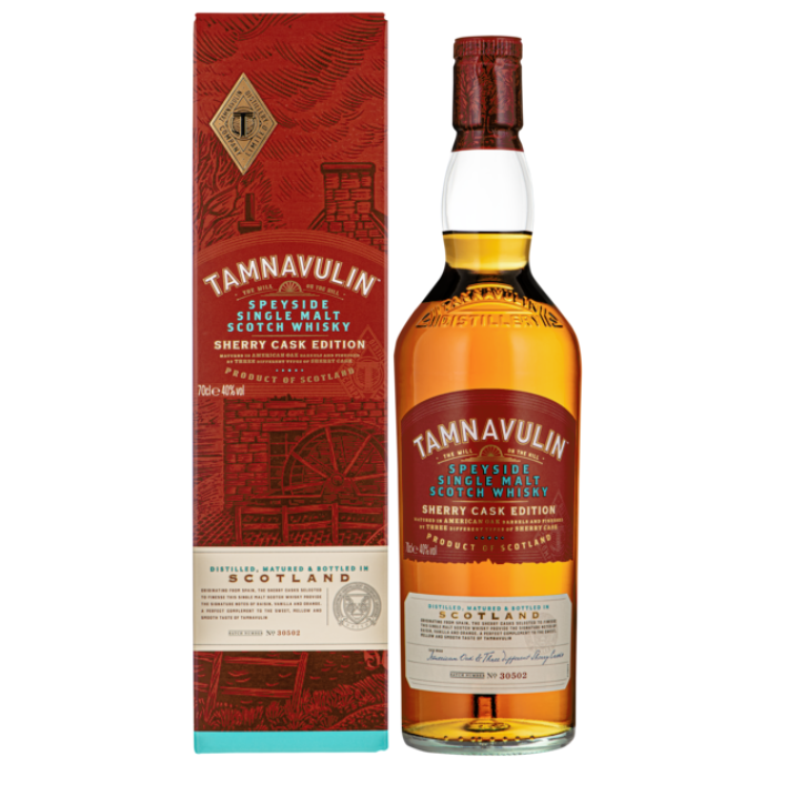WHISKY TAMNAVULIN BOTELLA VIDRIO 700 CC SHERRY CASK 40° - 1