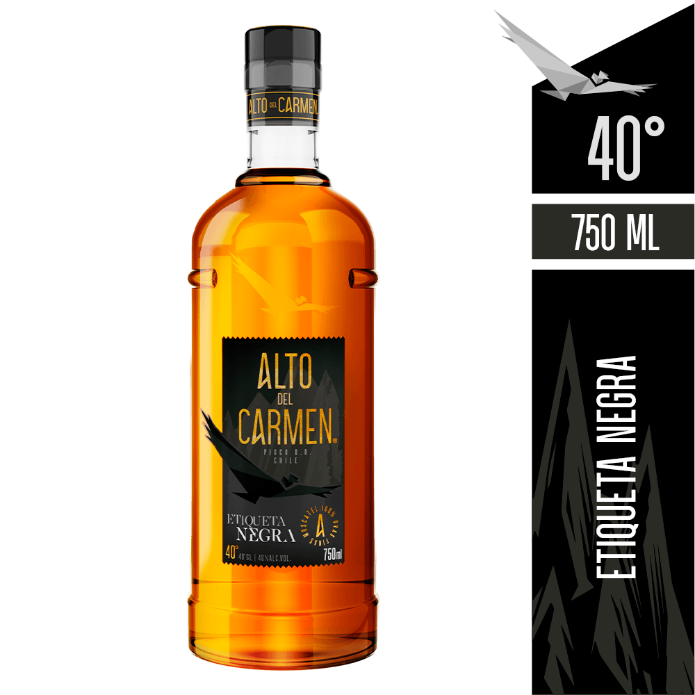 PISCO ALTO DEL CARMEN ETIQUETA NEGRA 40° 750CC - 1