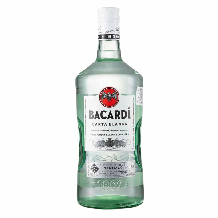 RON BACARDI BOTELLA VIDRIO 1750 CC CARTA BLANCA 35° - 1