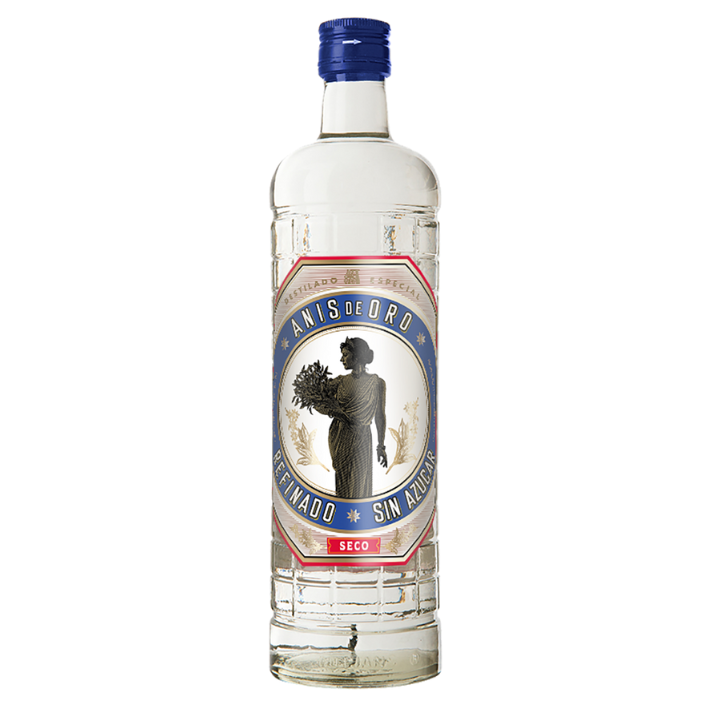 LICOR SIN AZUCAR ANIS DE ORO BOTELLA VIDRIO 750 CC REFINADO 35° - 1