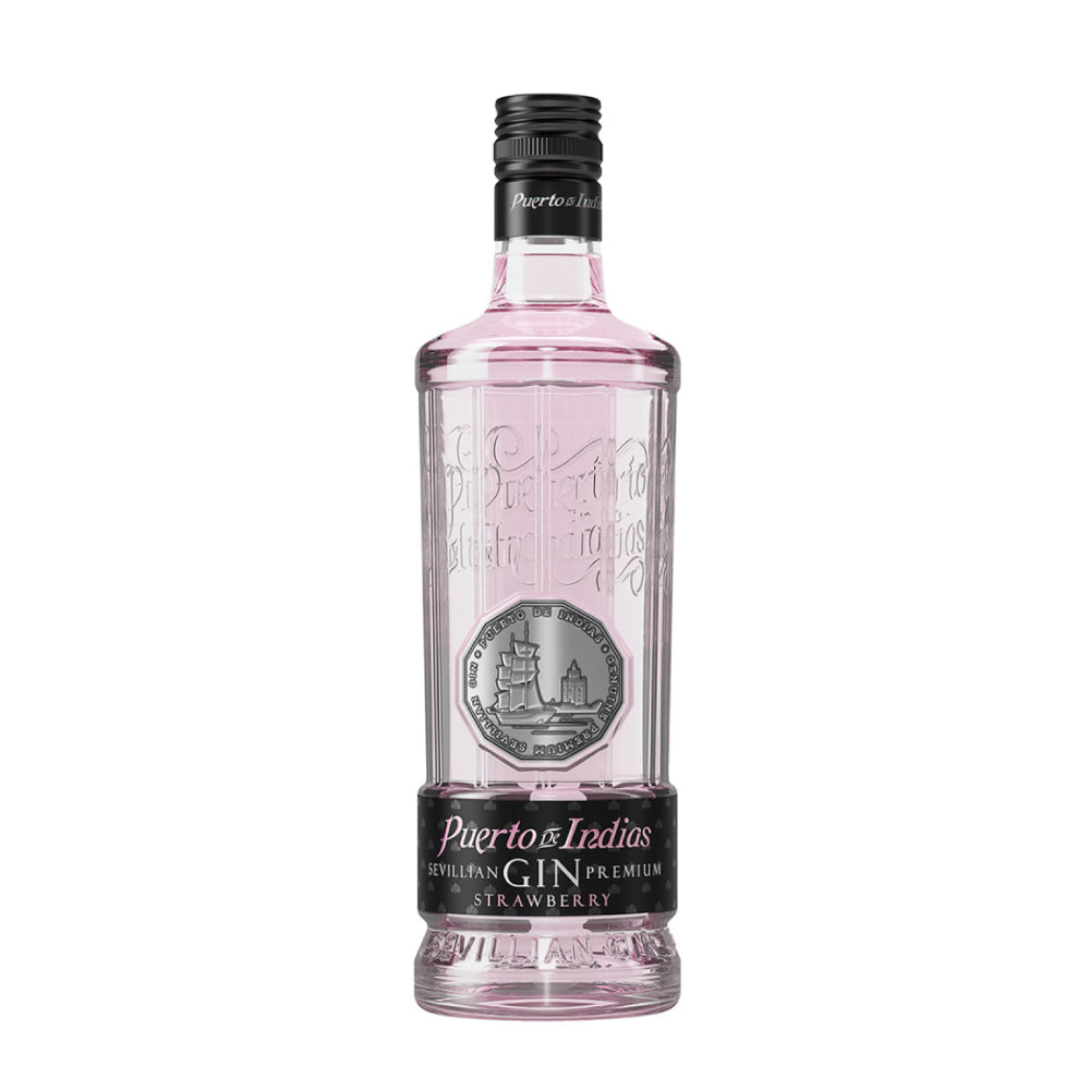 GIN PUERTO INDIAS BOTELLA VIDRIO 700 CC STRAWBERRY 40° - 1