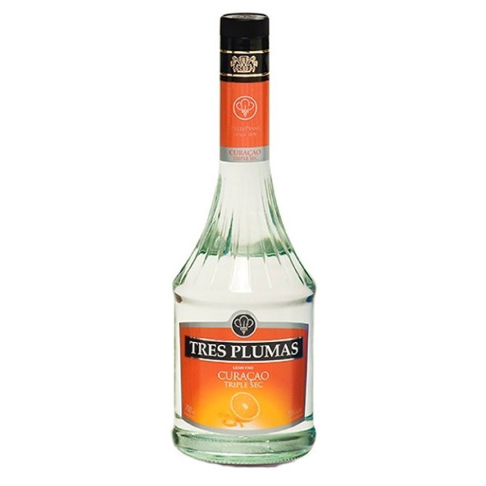 LICOR TRES PLUMAS BOTELLA VIDRIO 700 CC TRIPLE SEC 39° - 1