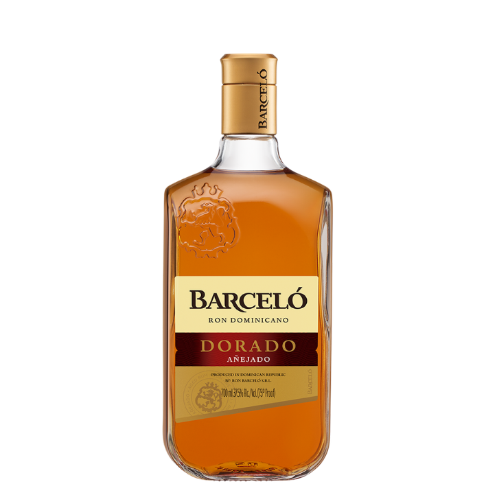 RON BARCELO BOTELLA VIDRIO 750 CC DORADO AÑEJADO 37.5° - 1