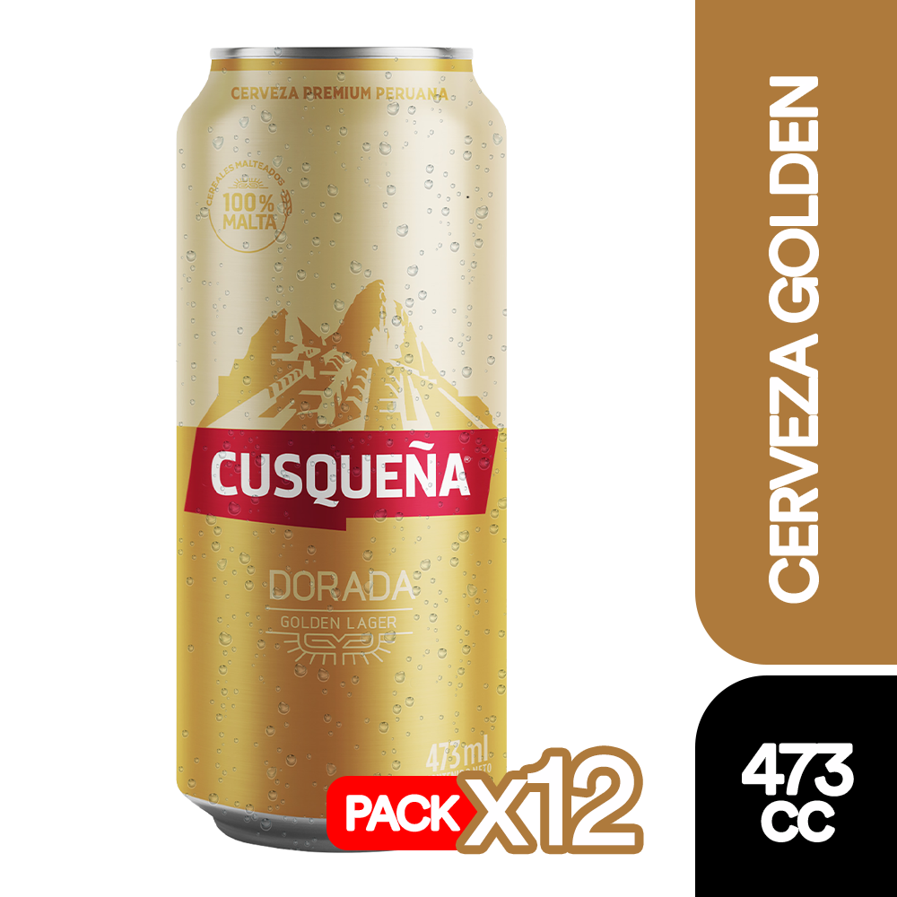 CERVEZA CUSQUEÑA LAGER LATA 473 CC 12 UN 4.8° - 1