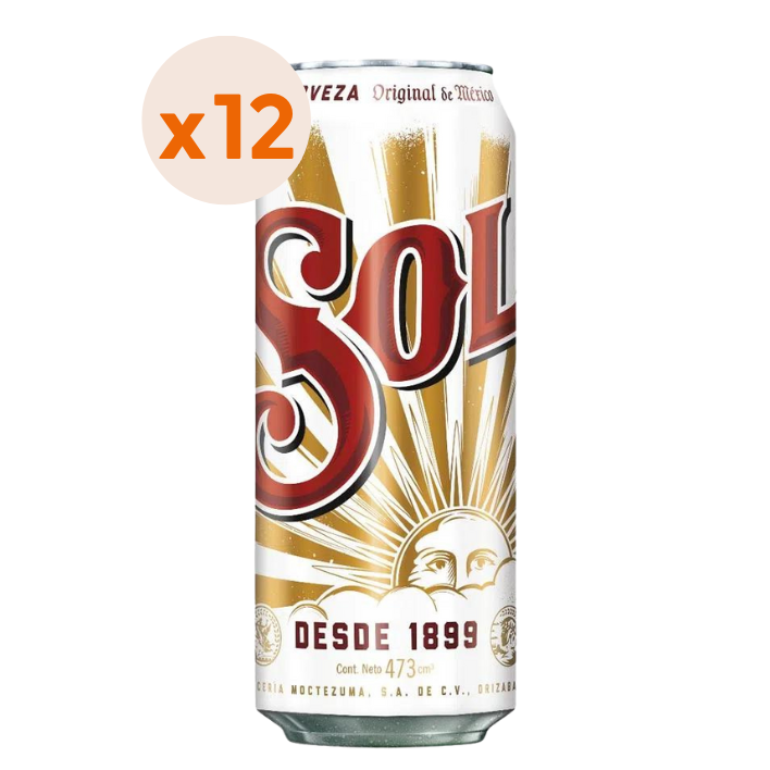 CERVEZA SOL LAGER LATA 470 CC 12 UN 4.5° - 1