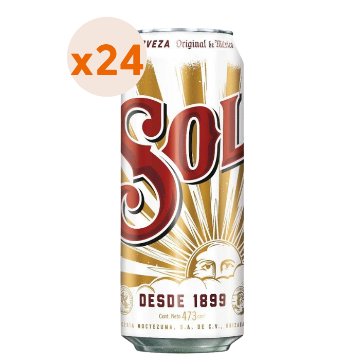 CERVEZA SOL LAGER LATA 470 CC 24 UN 4.5° - 1