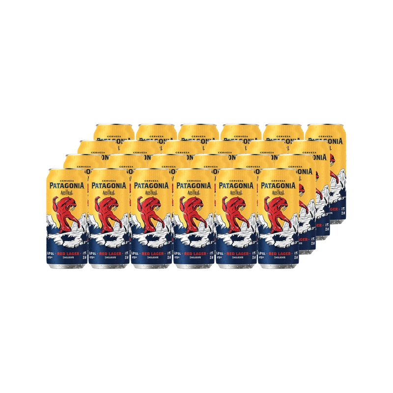 CERVEZA AUSTRAL LAGER LATA 470 CC 24 UN PATAGONIA RED 5° - 1