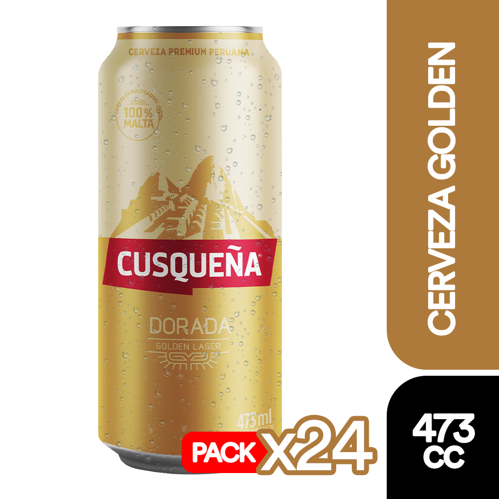 CERVEZA CUSQUEÑA LAGER LATA 473 CC 24 UN 4.8° - 3