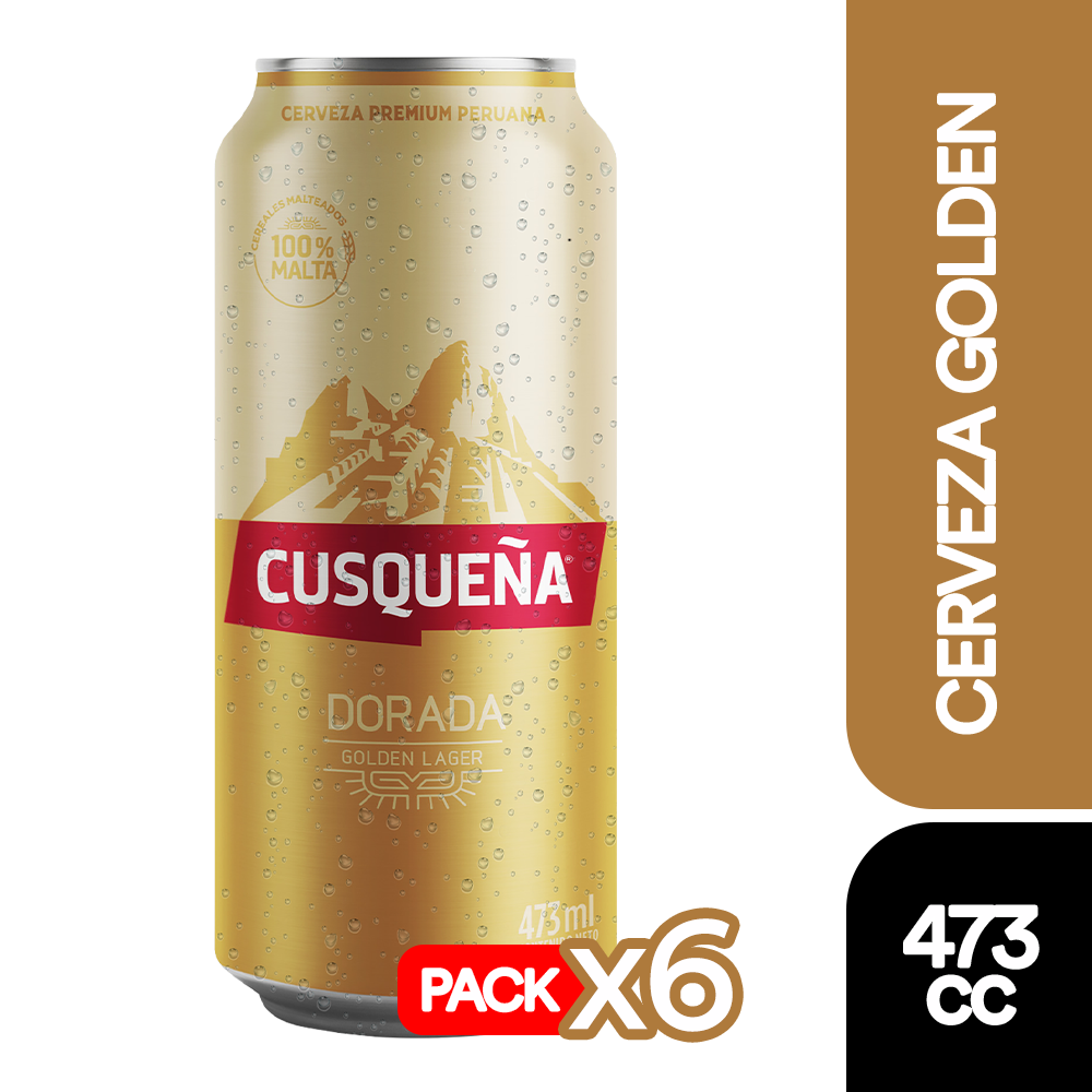CERVEZA CUSQUEÑA LAGER LATA 473 CC 6 UN 4.8° - 1