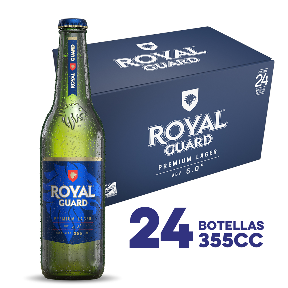CERVEZA ROYAL GUARD LAGER BOTELLA 355 CC 24 UN 5° - 1