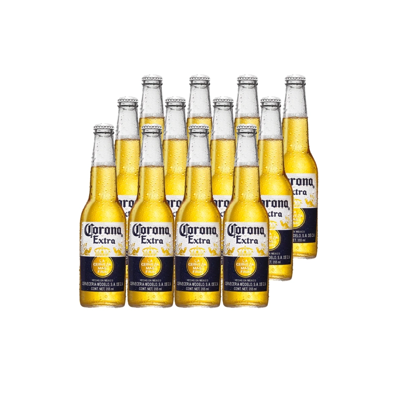 CERVEZA CORONA LAGER BOTELLA 330 CC 12 UN 4.5° - 1
