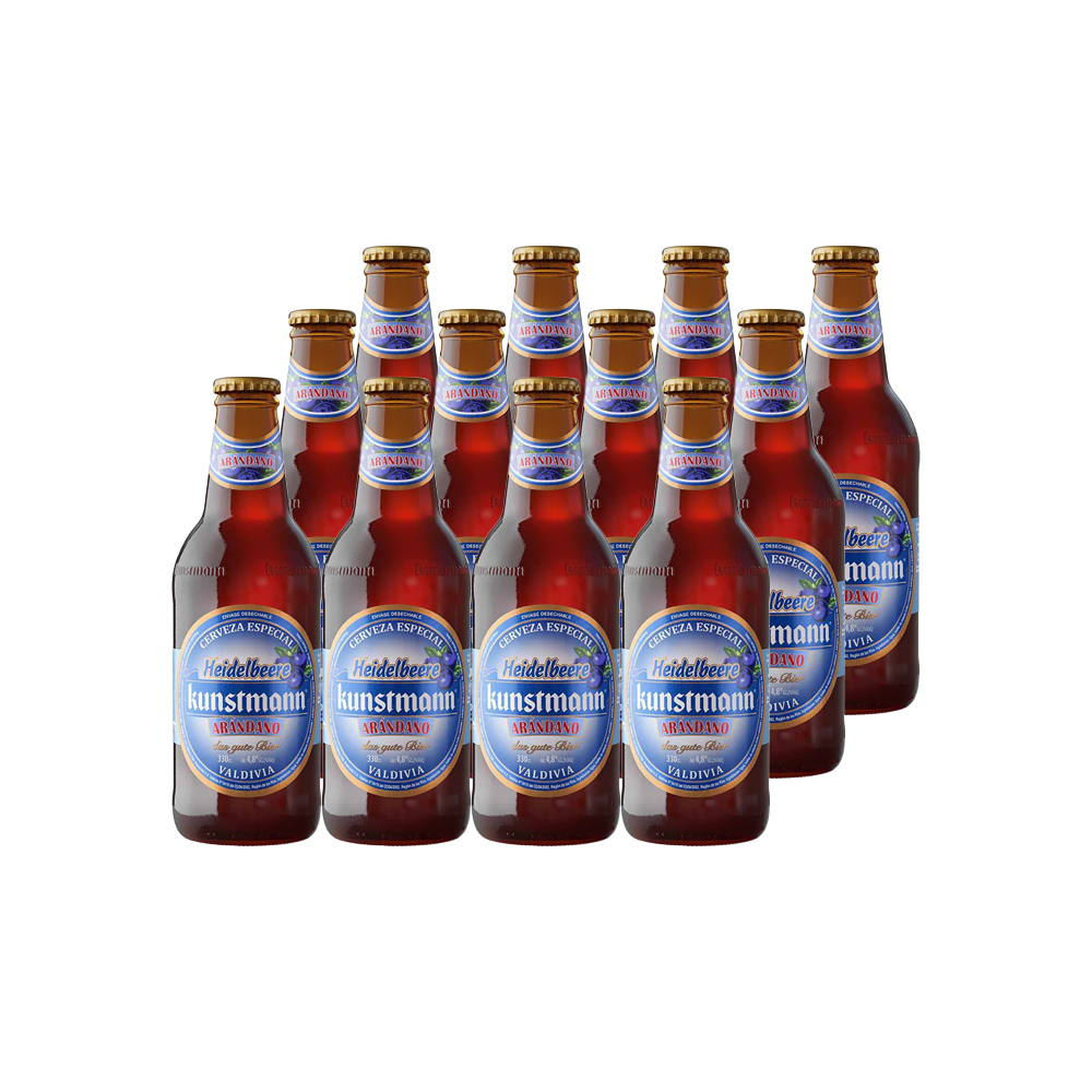 CERVEZA KUNSTMANN FRUTADAS BOTELLA 330 CC 12 UN ARANDANO 4.8° - 1