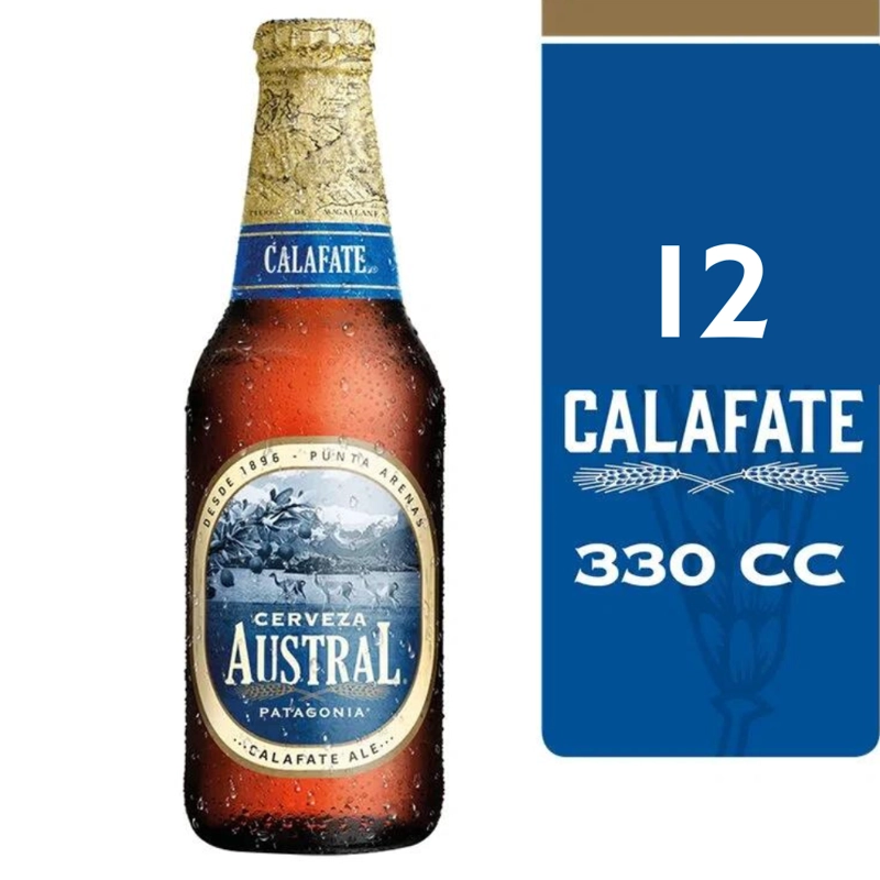 CERVEZA AUSTRAL ALE BOTELLA 330 CC 12 UN CALAFATE 5° - 1