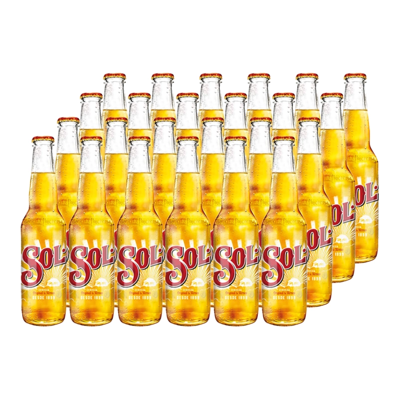 CERVEZA SOL LAGER BOTELLA 355 CC 24 UN 4.5° - 1