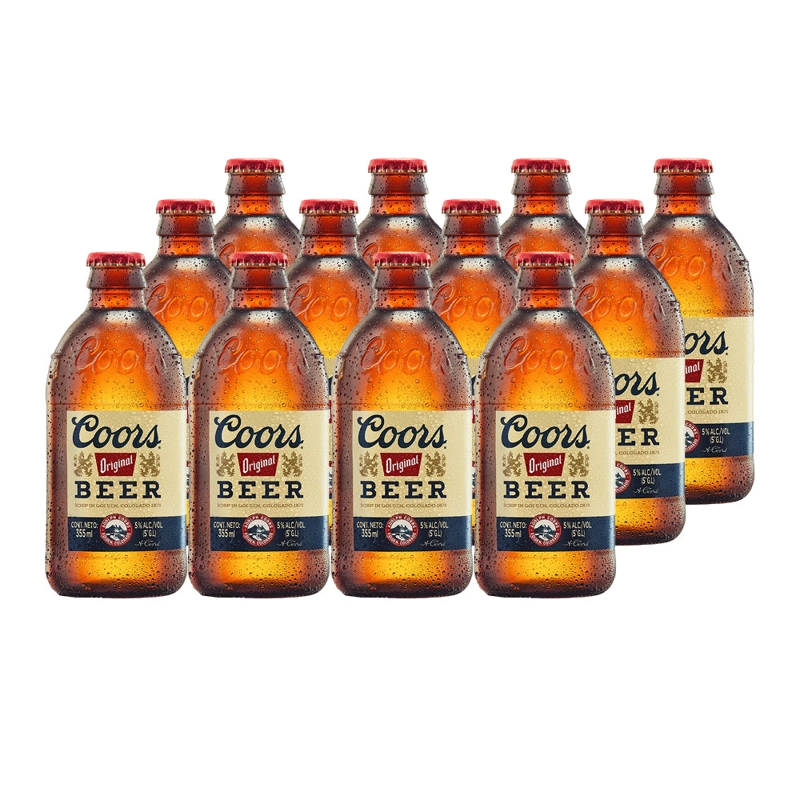 CERVEZA COORS LAGER BOTELLA 355 CC 12 UN 5° - 1