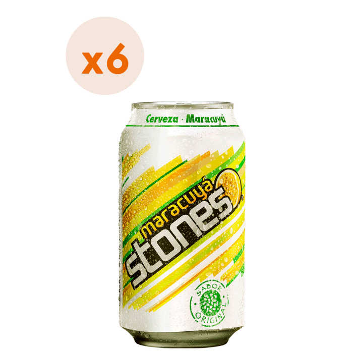 CERVEZA LEMON STONES FRUTADAS LATA 350 CC 6 UN MARACUYÁ 2.5° - 1