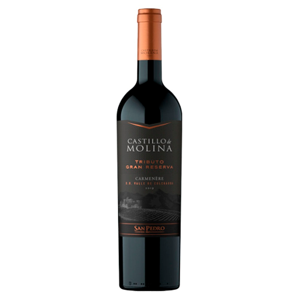 VINO TINTO CARMENERE CASTILLO DE MOLINA BOTELLA VIDRIO 750 CC TRIBUTO GRAN RESERVA 14° - 1