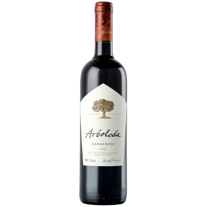 VINO TINTO CARMENERE ARBOLEDA BOTELLA VIDRIO 750 CC 14° - 1