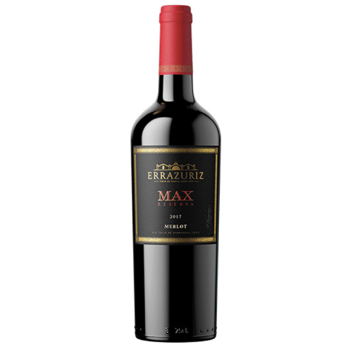 VINO TINTO MERLOT ERRAZURIZ BOTELLA VIDRIO 750 CC ERRÁZURIZ MAX RESERVA 14° - 1