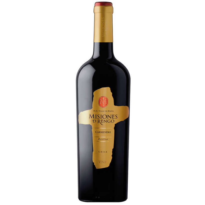 VINO TINTO CABERNET SAUVIGNON MISIONES DE RENGO BOTELLA VIDRIO 750 CC RESERVA 14° - 1