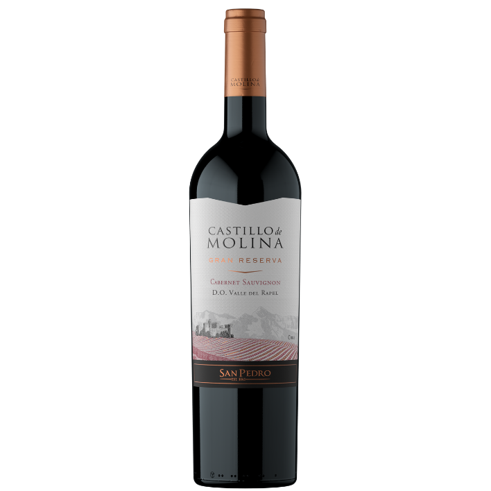 VINO TINTO CABERNET SAUVIGNON CASTILLO DE MOLINA BOTELLA VIDRIO 750 CC GRAN RESERVA 14° - 1