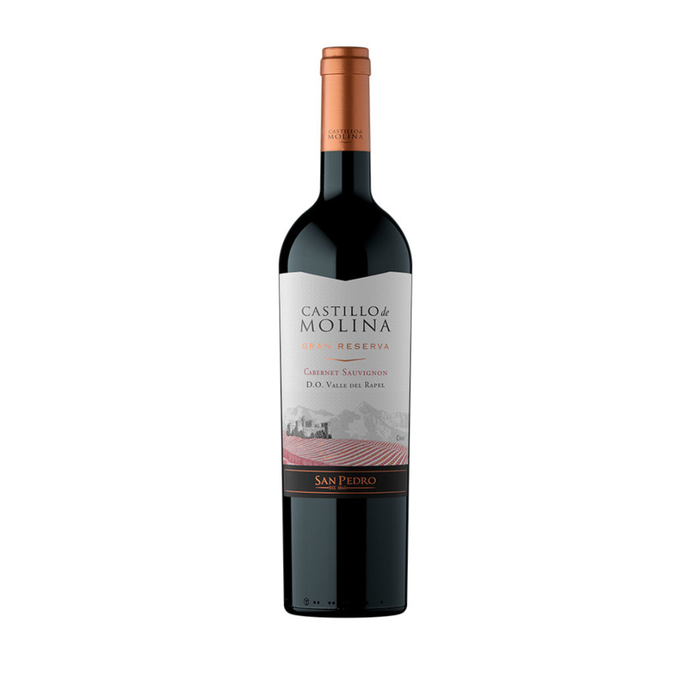 VINO TINTO CABERNET SAUVIGNON CASTILLO DE MOLINA BOTELLA VIDRIO 750 CC GRAN RESERVA 14° - 3