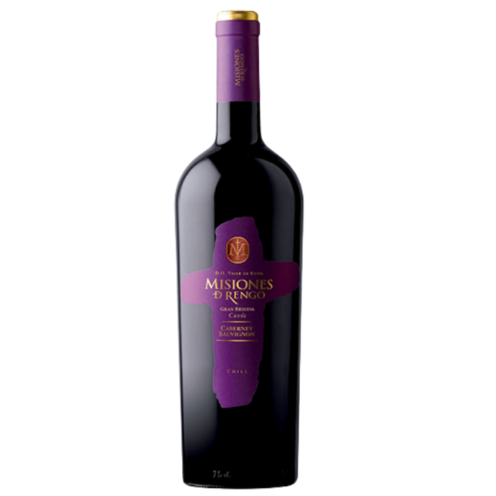 VINO TINTO CABERNET SAUVIGNON MISIONES DE RENGO BOTELLA VIDRIO 750 CC CUVÉE GRAN RESERVA 14° C.S - 1