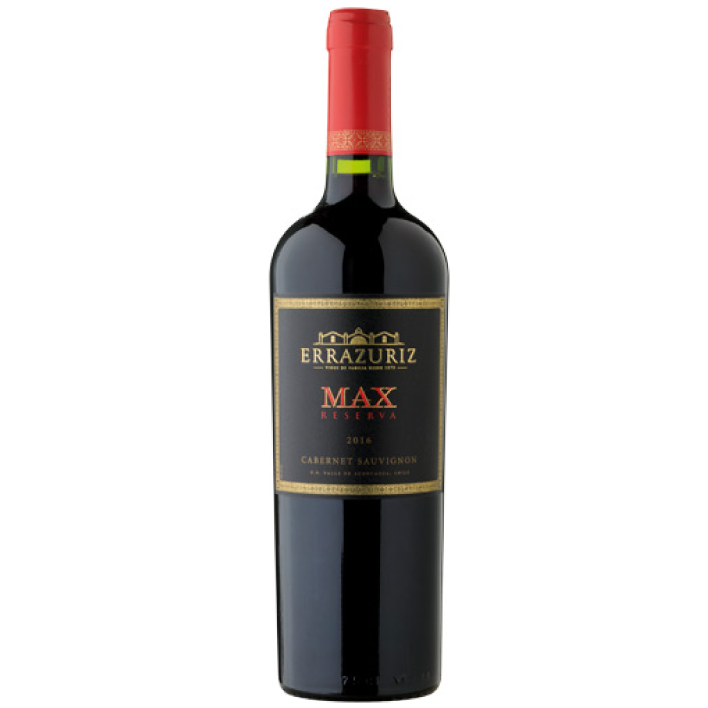 VINO TINTO CABERNET SAUVIGNON ERRAZURIZ BOTELLA VIDRIO 750 CC ERRÁZURIZ MAX RESERVA 14° - 1