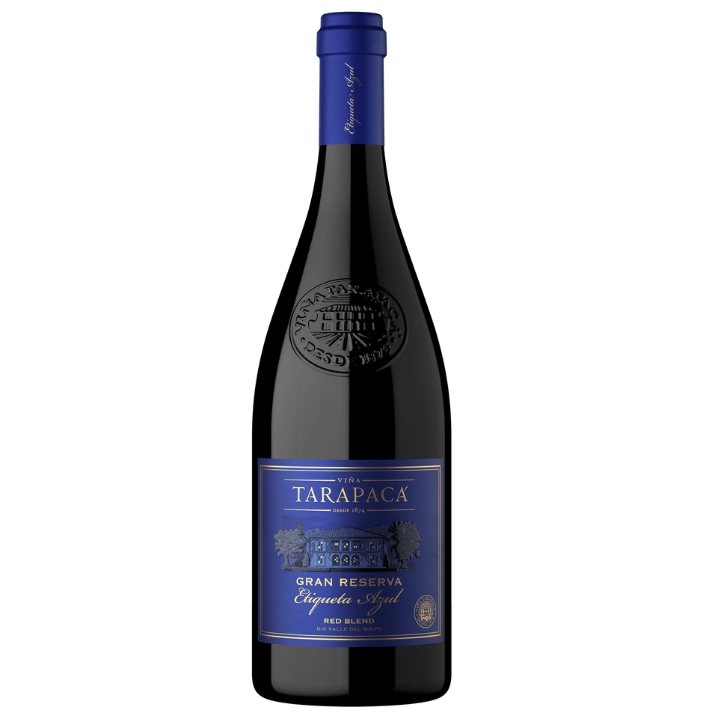 VINO TINTO ENSAMBLE TARAPACA BOTELLA VIDRIO 750 CC TARAPACÁ GRAN RESERVA RED BLEND ETIQUETA AZUL 14° - 1
