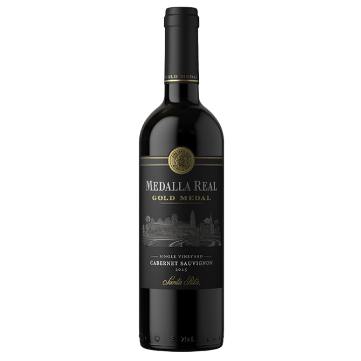 VINO TINTO CABERNET SAUVIGNON SANTA RITA BOTELLA VIDRIO 750 CC MEDALLA REAL GOLD MEDAL 14° - 1
