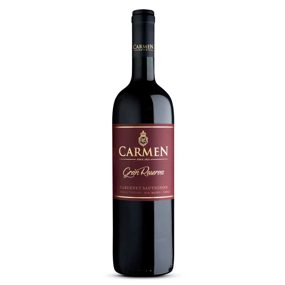 VINO TINTO CABERNET SAUVIGNON CARMEN BOTELLA VIDRIO 750 CC GRAN RESERVA 14° - 1