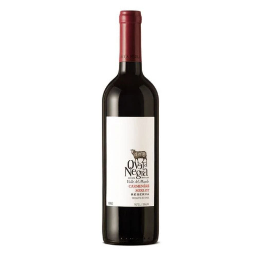VINO OVEJA NEGRA RESERVA CARMENERE MERLOT 14° 750CC - 1