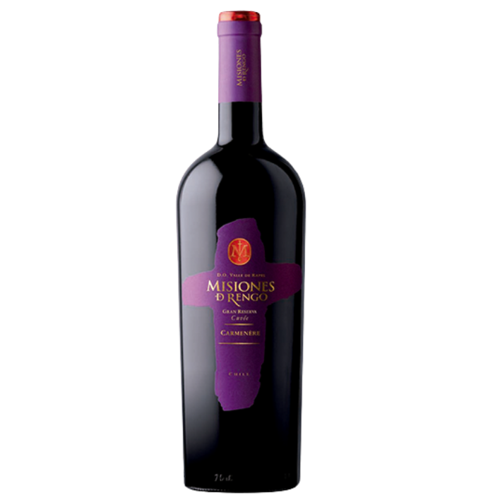 VINO TINTO CARMENERE MISIONES DE RENGO BOTELLA VIDRIO 750 CC CUVÉE GRAN RESERVA 14° - 1