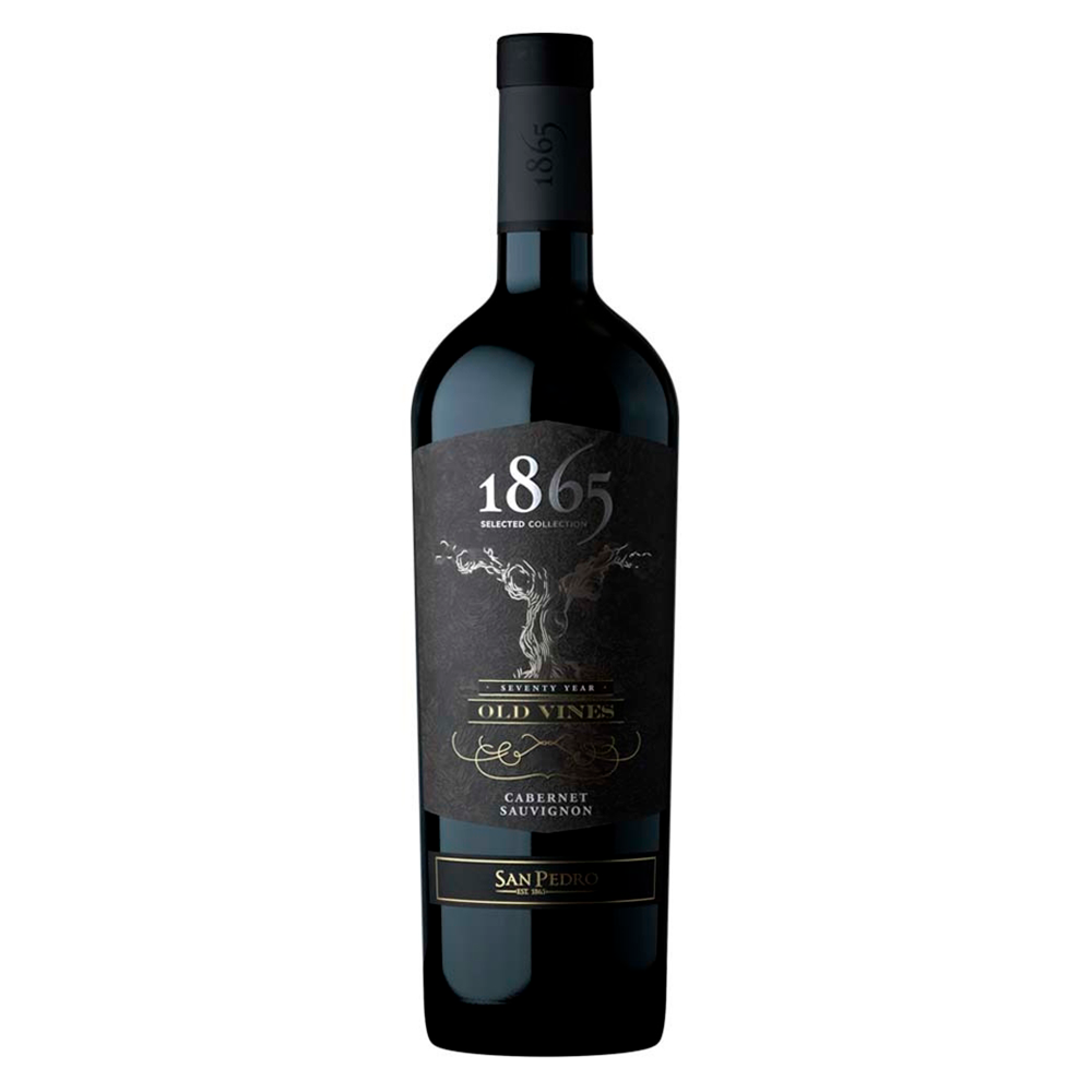 VINO TINTO CABERNET SAUVIGNON SAN PEDRO BOTELLA VIDRIO 750 CC 1865 OLD VINES 14° - 1