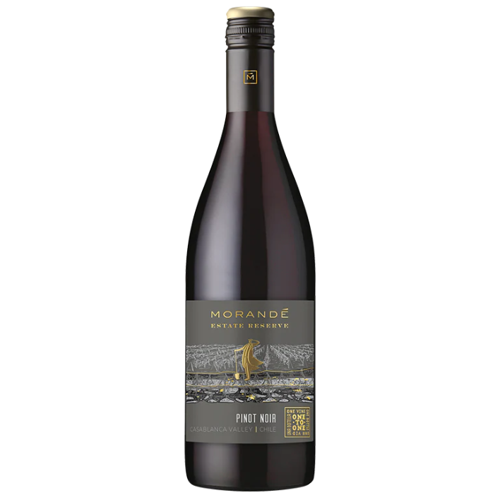 VINO TINTO PINOT NOIR MORANDÉ BOTELLA VIDRIO 750 CC ESTATE RESERVA 13.5° GRAN - 1