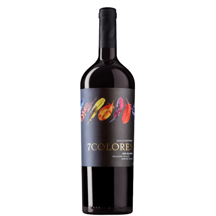VINO TINTO ENSAMBLE 7 COLORES BOTELLA VIDRIO 750 CC SINGLE VINEYARD RED BLEND 13.5° - 1