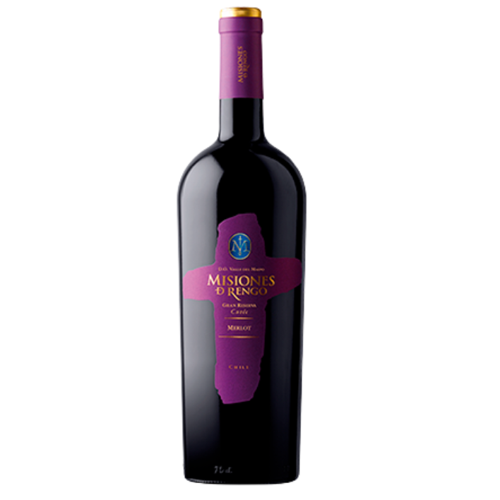 VINO TINTO MERLOT MISIONES DE RENGO BOTELLA VIDRIO 750 CC CUVÉE GRAN RESERVA 13.5° - 1