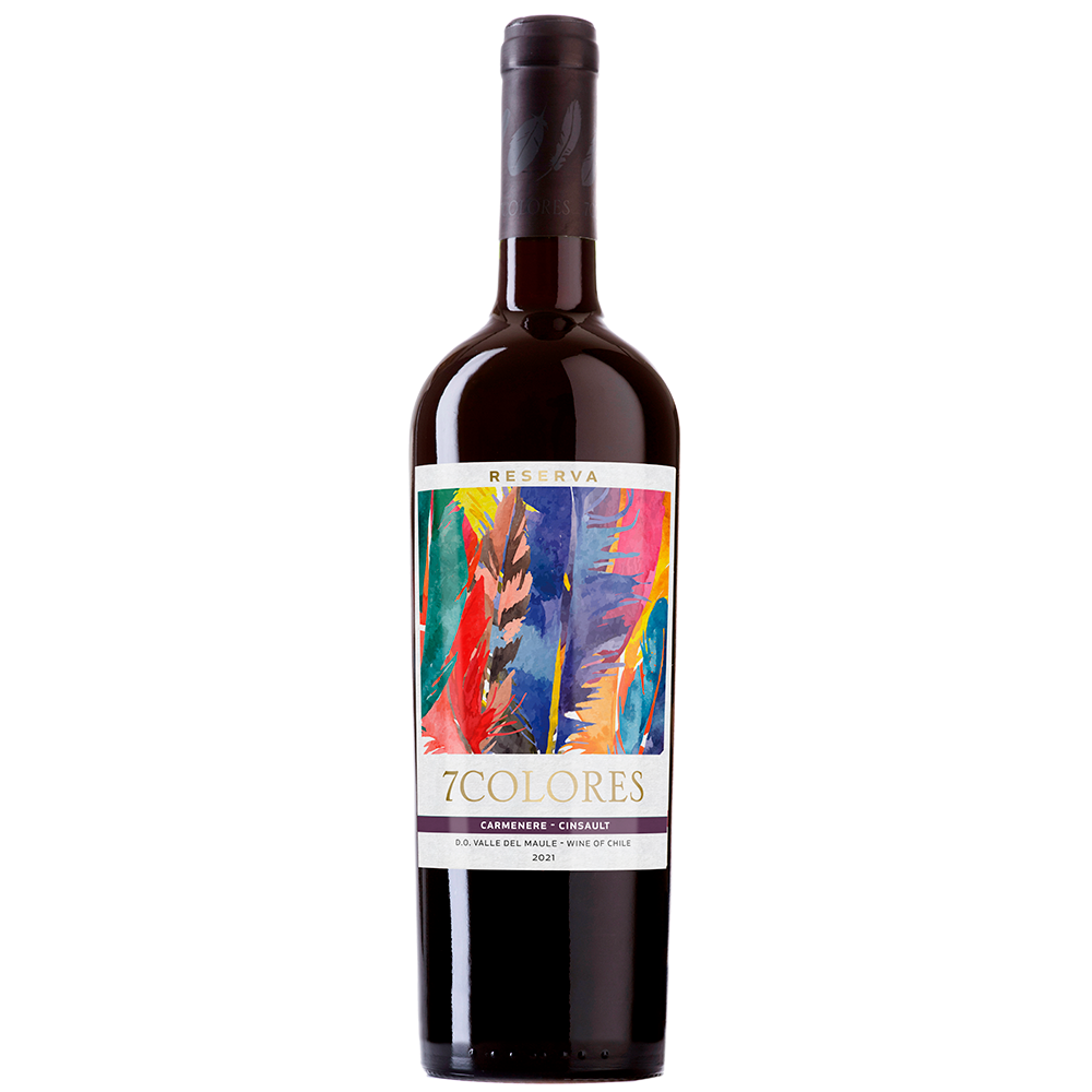 VINO 7 COLORES RESERVA CARMENERE-CINSAULT 13° 750CC - 1